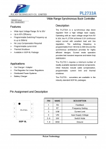 代理PL2733A车充IC降压3A，占空比100%