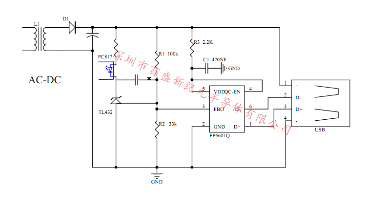 FP6601Q AC-DC典型自畵 FP6601Q工作設計指南(AC-DC / DC-DC)