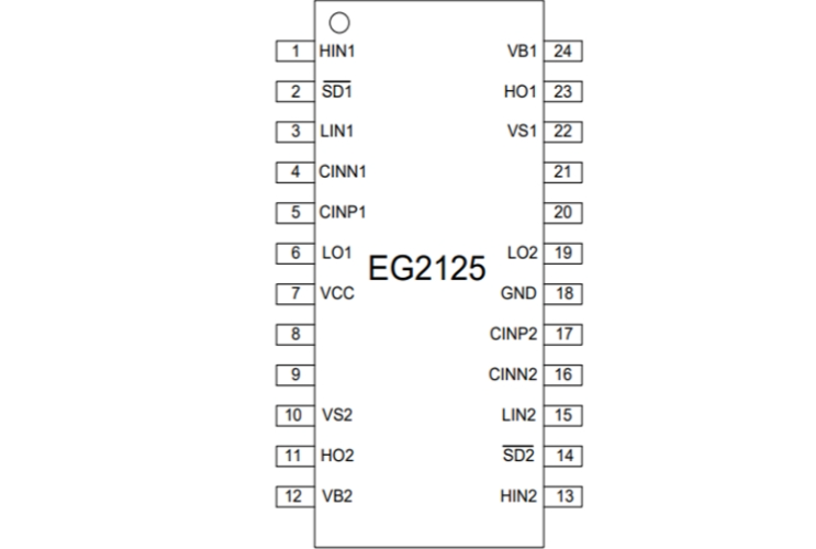 EG2125:高性能双路比较器全桥驱动芯片,融合多重保护与高性价比 EG2125:高性能双路比较器全桥驱动芯片,融合多重保护与高性价比