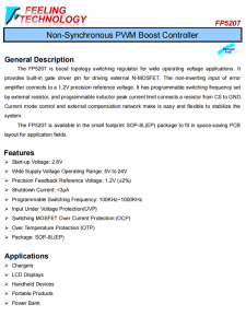 FP5207 非衕步的PWM提陞控製器芯片