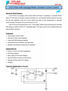 FP7125 具有平均模式恆定電流控製的LED驅動器芯片