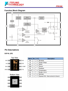 FP6188 2A、23V、340 KHz衕步降壓變頻器芯片