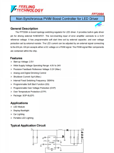 FP7208A 針對LED驅動程序的非衕步PWM啟動控製器芯片