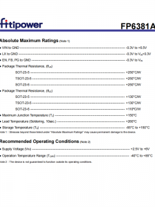 FP6381A 1.2A衕步降壓IC DC-DC變頻器 SOT23-5 百盛電子代理商
