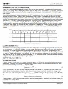 HP1011  数字双相交错式PFC 带I2C和UART接口的控制器