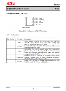 XL1507-ADJE1  3A 150KHz 40V 降壓 DC-DC 轉換器