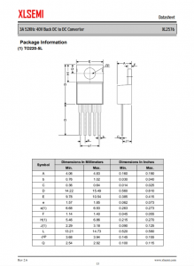 XL2576T-5.0E1   3A 52KHz 40V 降壓 DC-DC 轉換器