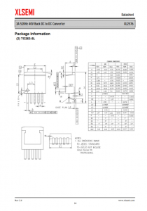 XL2576T-ADJE1  3A 52KHz 40V 降壓 DC-DC 轉換器