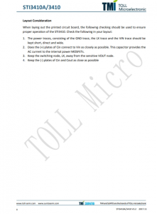STI3410  1.0MHz, 1.2A/1.5A Synchronous Step-Down  Converter