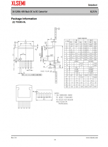 XL2576T-5.0E1   3A 52KHz 40V 降壓 DC-DC 轉換器