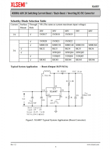 XL6007E1  400KHz 60V 2A开关电流升压/降压-升压/反相DC/DC转换器