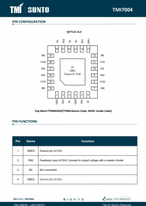 TMI7004  4 通道 5.5V 2A DC/DC 阶梯-D