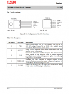 XL2596T-12E1   3A 150KHz 40V 降压 DC-DC 转换器