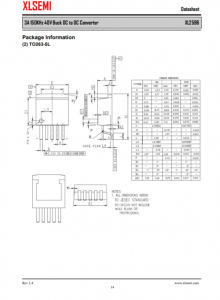XL2596T-12E1  150KHz 40V 降压DC-DC转换器