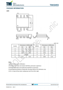 TMI3493  36V 寬輸入範圍 3A 降壓衕步 DC/DC轉換器