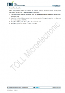 TMI3113D  1.0MHz、3.5A同步降压型转换器
