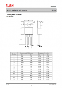 XL2576T-ADJE1  3A 52KHz 40V 降壓 DC-DC 轉換器