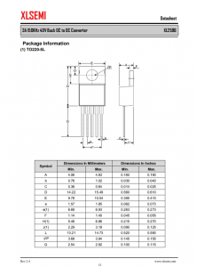 XL2596T-3.3E1  3A 150KHz 40V 降压 DC-DC 转换器