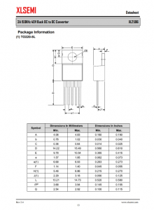 XL2596S-5.0E1  3A 150KHz 40V 降壓 DC 至 DC 轉換器