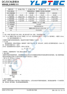 WRA2412S-3WR2  3W，寬壓輸入，隔離穩壓正負雙路/單路輸齣