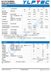 URB2405YMD-15WR3 輸入電壓9V~36V 輸齣電壓5V輸齣功率15W3000mA