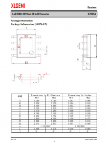 XL7005A  0.4A 150KHz 80V 降壓DC-DC轉換器
