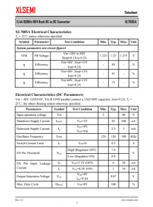 XL7005A  0.4A 150KHz 80V 降壓DC-DC轉換器