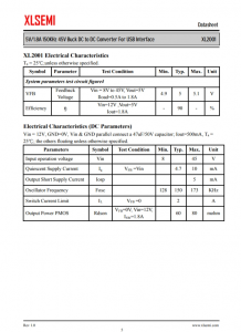 XL2001E1  5V/1.8A 150KHz 45V Buck DC to DC Converter For USB Interface