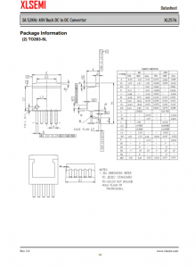 XL2576T-12E1  3A 52KHz 40V 降壓 DC-DC 轉換器