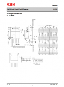 XL2596S-5.0E1  3A 150KHz 40V 降壓 DC 至 DC 轉換器