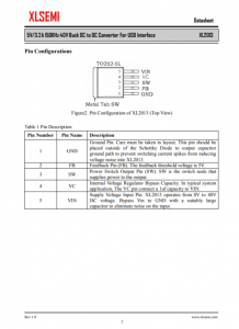 XL2013E1  5V / 3.2A 150KHz 40V降壓DC至DC轉換器，用於USB接口