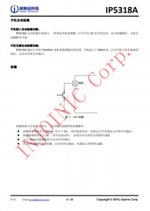 IP5318A  4.8A 充电、18W 放电、集成输入输出快充功能移动电源 SOC