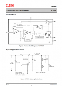 XL7005A  0.4A 150KHz 80V 降壓DC-DC轉換器