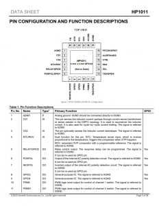 HP1011  数字双相交错式PFC 带I2C和UART接口的控制器