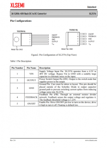 XL2576T-5.0E1   3A 52KHz 40V 降壓 DC-DC 轉換器