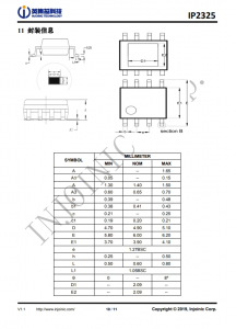 IP2325  5V 输入双节串联锂电池升压充电 IC