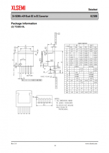XL2596S-ADJE1  3A 150KHz 40V 降壓 DC-DC 轉換器
