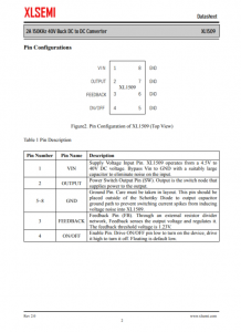 XL1509-3.3E1  2A 150KHz 40V 降壓 DC-DC 轉換器