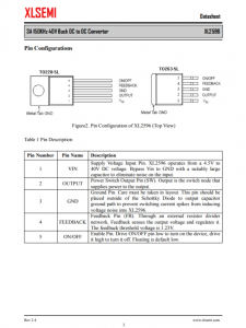 XL2596S-12E1  3A 150KHz 40V 降壓 DC-DC 轉換器